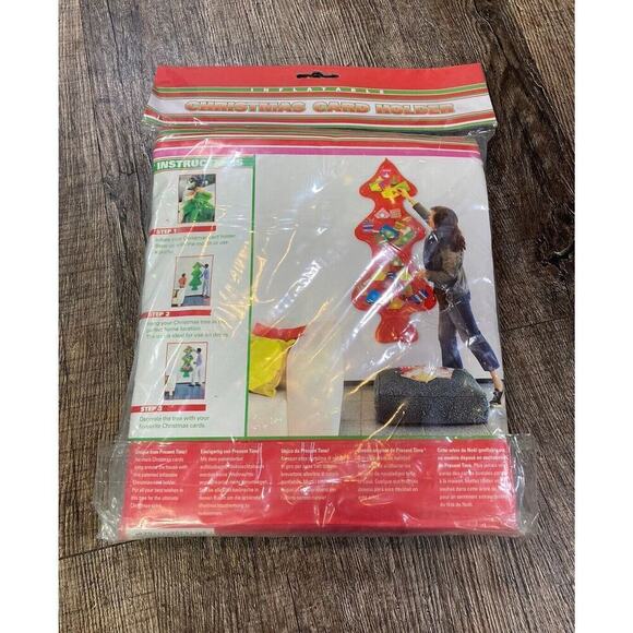 New Inflatable Christmas Tree Card Holder 5’ Foot 10” Inch Faux Budget Tree - Picture 4 of 5